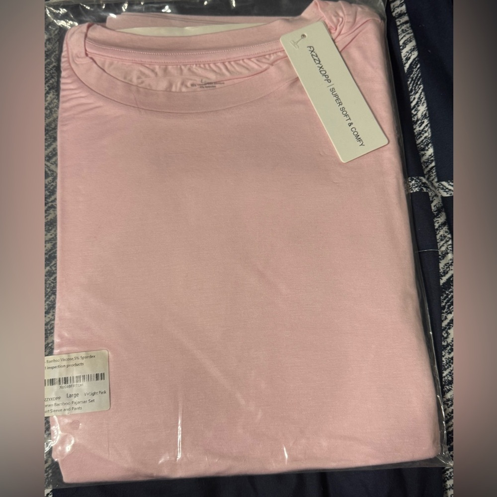 Bamboo Viscose Pajama Set Short Sleeve & Pants S, M,L,XXL Various Colors - Picture 10 of 12